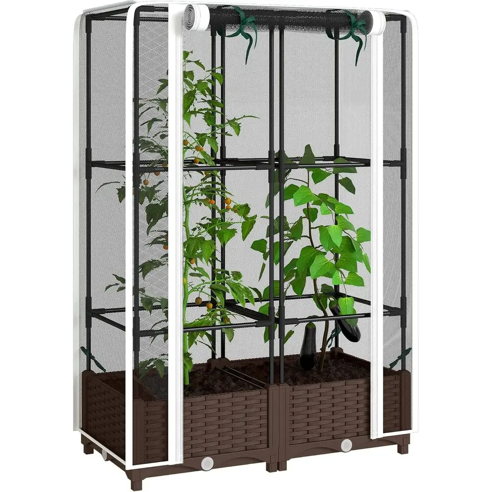 Self-Watering Planter - Çerçeveli Yükseltilmiş Bahçe Yatağı, 46,5 Domates