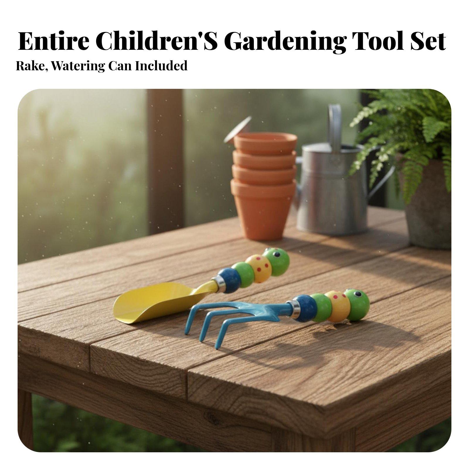 Gardening Tools For Young Children - 3 Parça Çocuk Bahçe Aletleri Çocuk